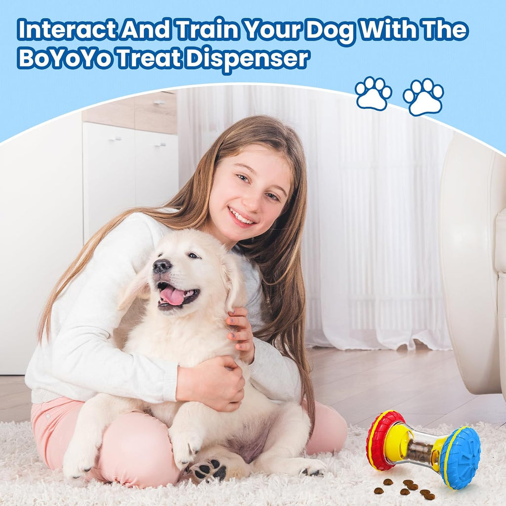 Interactive Dog Toys, Dog Puzzle Toys for Smart, Dog Enrichment Toy to Keep Them Busy, Treat Dispensing Toy Slow Puzzles Feeder, Blue