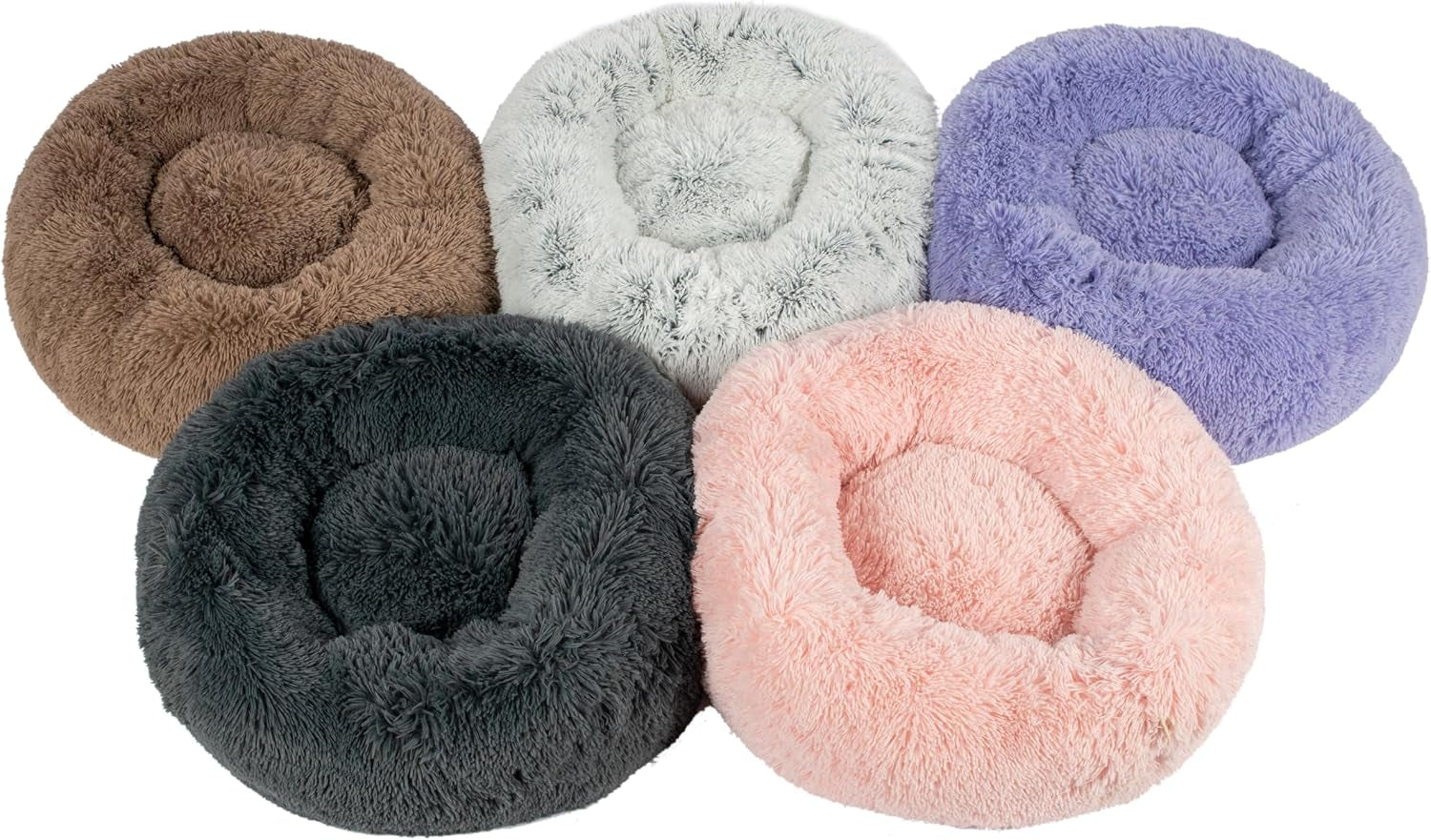 Soft Plush Cute Indoor Dog Bed for Small, Medium, and Large Breeds - Caramel, 20X20X6''