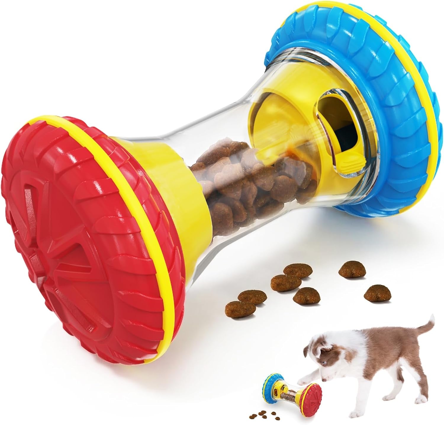 Interactive Dog Toys, Dog Puzzle Toys for Smart, Dog Enrichment Toy to Keep Them Busy, Treat Dispensing Toy Slow Puzzles Feeder, Blue