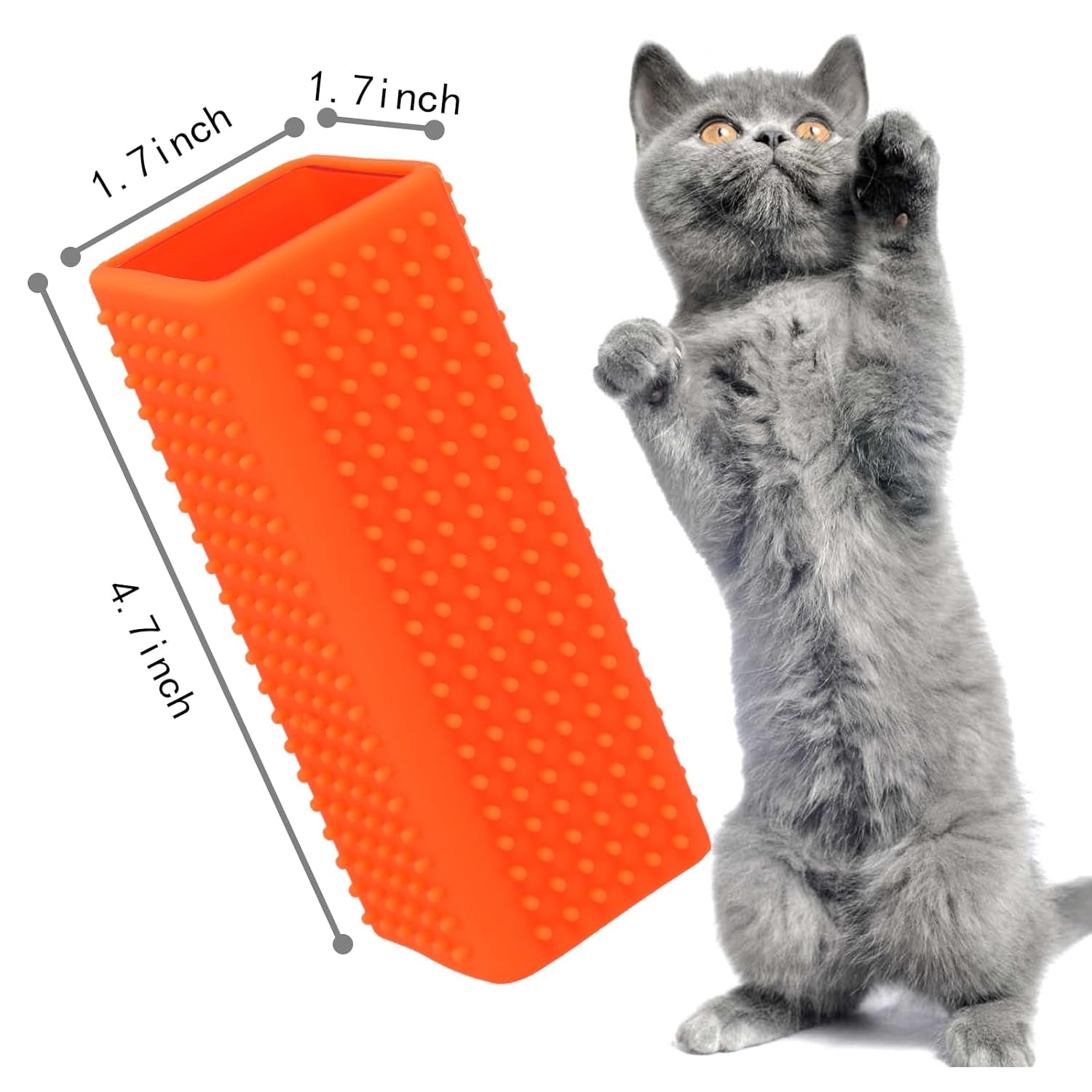 2Pcs Pet Hair Remover, Car Carpet Cleaner for Dog & Cat Hair, Interior, Furniture, Sofa （Orange and Red）