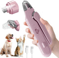 2 in 1 Dog & Cat Pets Nail Clippers and Grinder with Lights - Safety Guard to Avoid Overcutting,Professional Pet Nail Claw Trimmers, Professional Grooming Tools for Pets (Medium & Small Pet) (Pink)