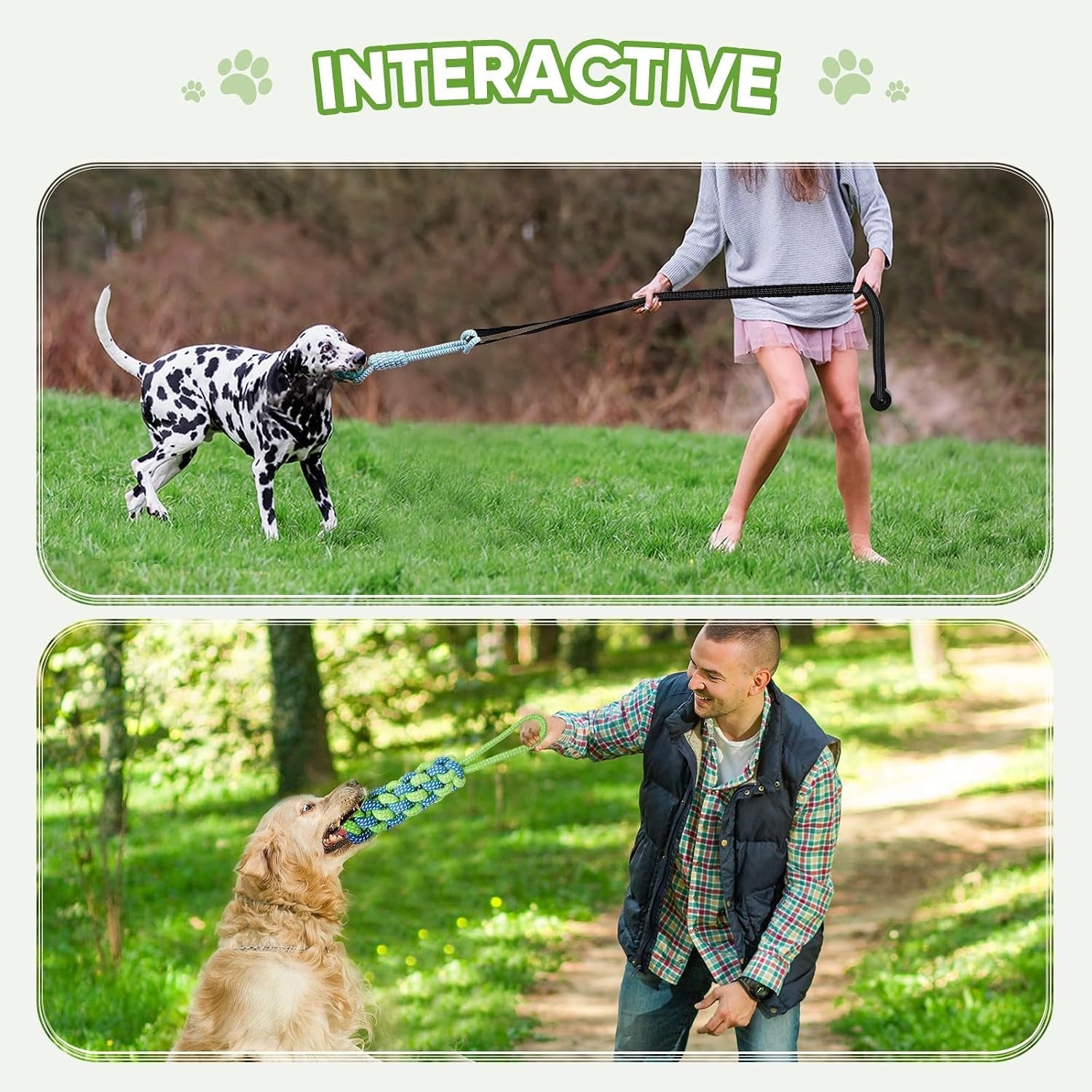 Dog Bungee Toy 5.2Ft for Medium Dogs,Interactive Dog Tug of War Toys Set, Bungee Tether Set with Rope & Ball for Hanging on Trees, Doors,Not for Aggressive Chewers