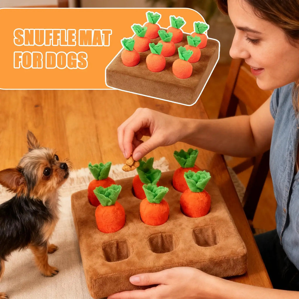 Dog Snuffle Mat for Puppies & Adult Dogs - Interactive Feeder Enrichment Toy for Anxiety Relief - Slow Puzzle Game for Dogs Cats