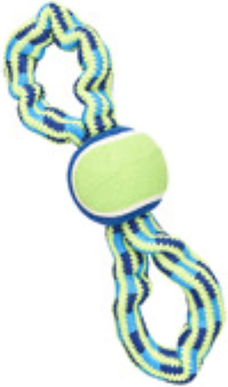 Colorful Rope Bungee Dog Toy with Squeaker | Tug of War Rope and Tennis Ball Toy for Small and Large Dog Breeds | Fetch Dog Toy | 13"