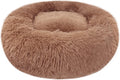 Calming Donut Bed - 23.6" Washable Fluffy Plush Dog Beds, Cozy Soft anti Anxiety Cuddler, Indoor Pet Cushion with Waterproof Bottom for Small Medium Dogs and Cats
