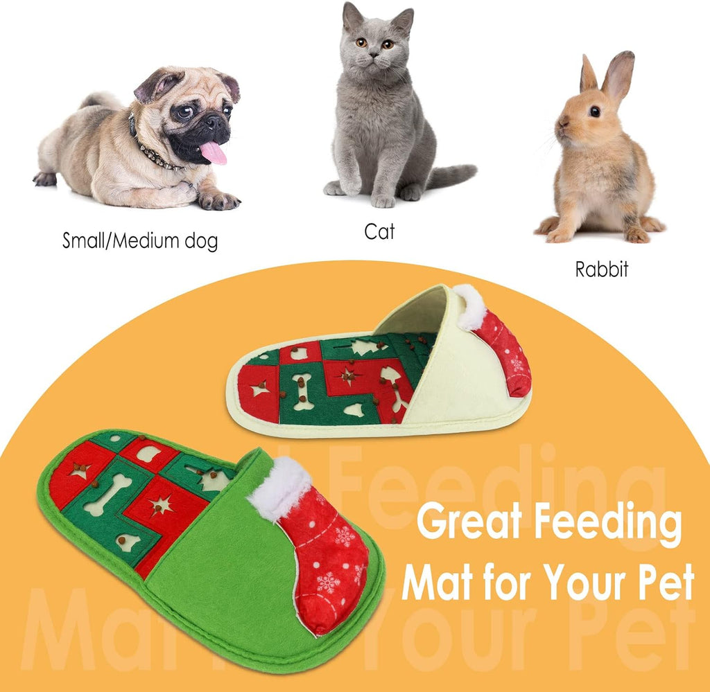Snuffle Mat for Dogs, 2Pcs Dog Puzzle Toys Stimulation Smell Training and Slow Feeding, Interactive Dog Toys for Small Medium Dog (Green+Yellow)