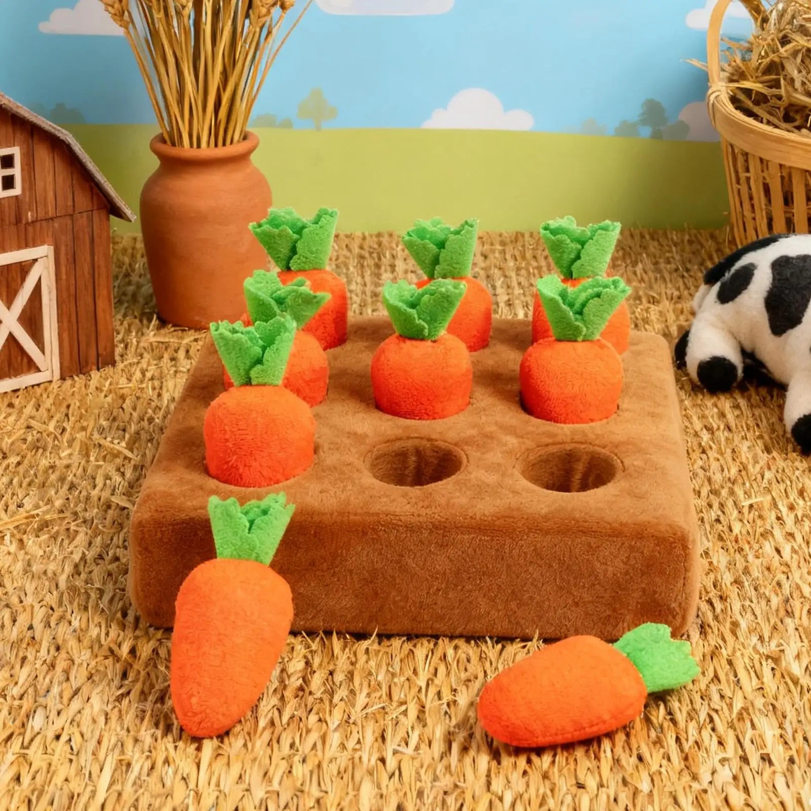 Snuffle Mat for Dogs Interactive Enrichment Funny Toys Pet Carrot Puzzle Toy Dog Activity Mat for Boredom Relief Foraging