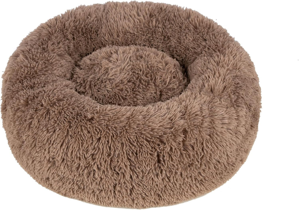Soft Plush Cute Indoor Dog Bed for Small, Medium, and Large Breeds - Caramel, 20X20X6''