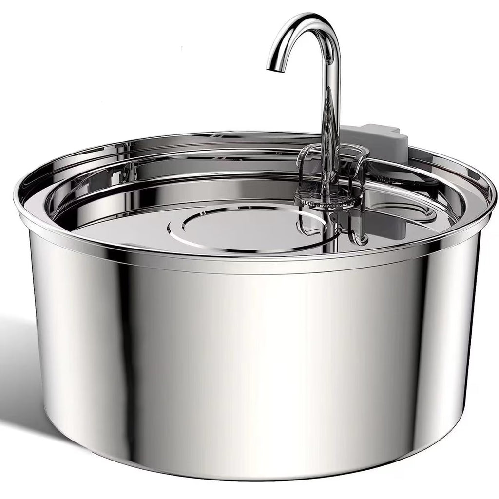 Cat Water Fountain Stainless Steel, 108Oz/3.2L Automatic Cat Fountain, Dog Water Dispenser, Super Silen, Multi-Filtration. Dishwasher Safe for Cats, Dogs, Multiple Pets
