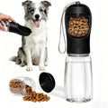 Portable Dog Water Bottle with Food Container, Drinking Bottle for Travel