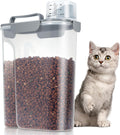 Large Cat Food Storage Container, Portable Dog Food Container with Upgraded Large Spout and Cup, Travel Pet Food Storage Dispenser for Small Animal Kibble Storage, Bird Seed Container - Grey