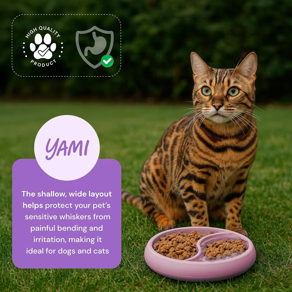Dog Lick Bowl, Lick Mat for Dogs, Wet Food Cat Slow Feeder, Freeze Bowl, Enrichment & Puzzle Toy for Anxiety Relief, Food-Grade Silicone, Suction Cups, Dishwasher Fit, for All Breed (Light Pink)