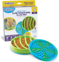 Circle 2-In-1 Slow Feeder Bowl and Lick Mat - Slow Feeder Dog Bowls, Dog Bowls for Fast Eaters, Interactive Puppy Bowl, Cat Food Puzzle, Puzzle for Dogs, Pet Dishwasher Safe Lick Mat