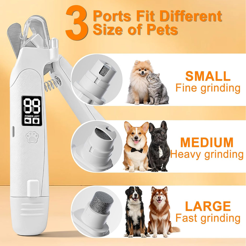 Dog Nail Clippers & Grinder with LED Light
